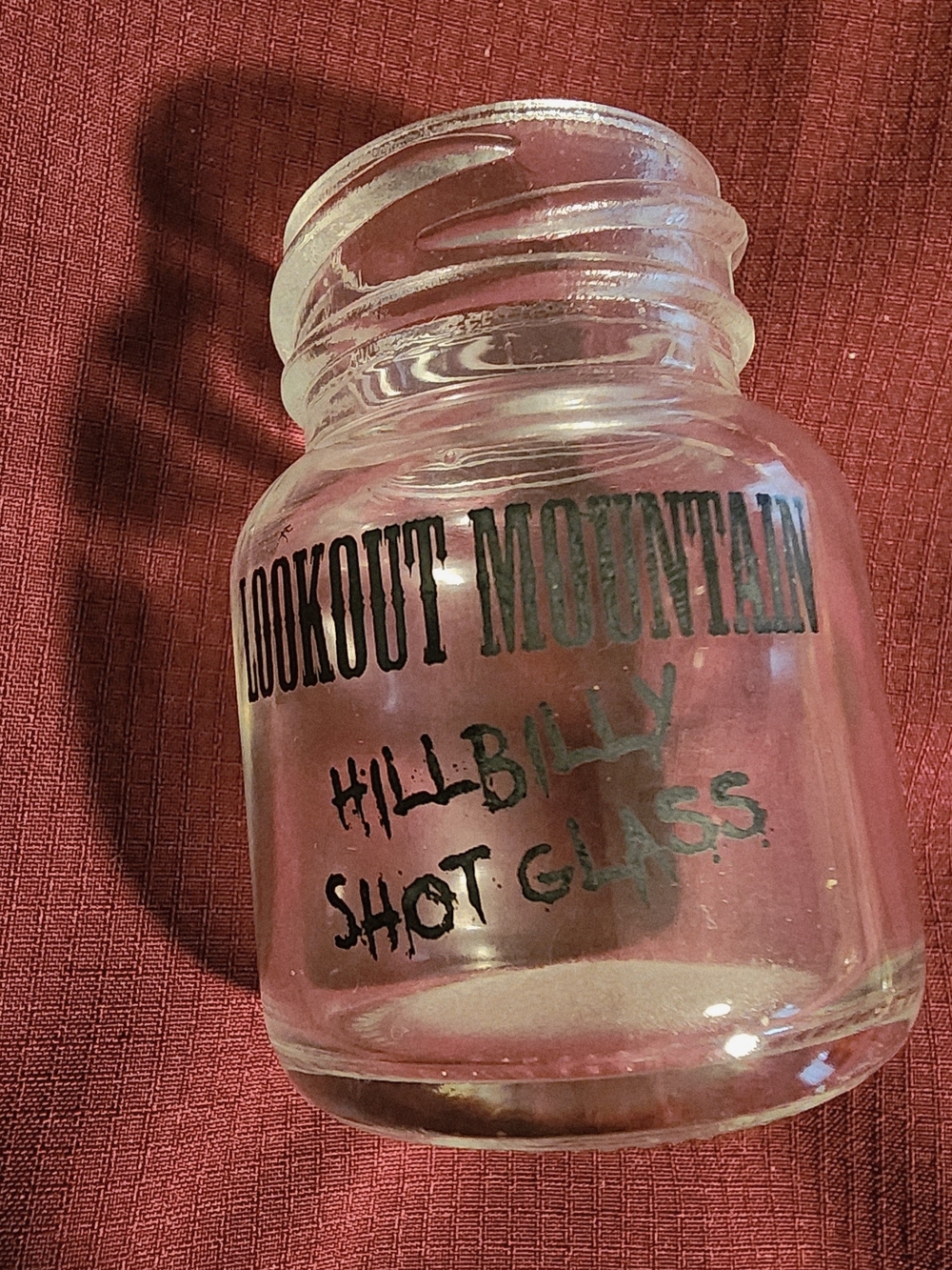 Lookout Mountain Hillbilly Shot Glass - Clear Glass